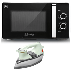 PEL 23 SLM Manual Microwave Oven 23 Ltr + Premium Iron - Snapcart.pk