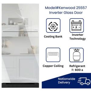 Kenwood Inverter Glass Door Freezer-on-top Refrigerator 15-CFT (KRF-25557) - My Store