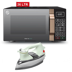 PEL PMO-26D 26 Ltr Microwave Oven + Premium Iron - Snapcart.pk