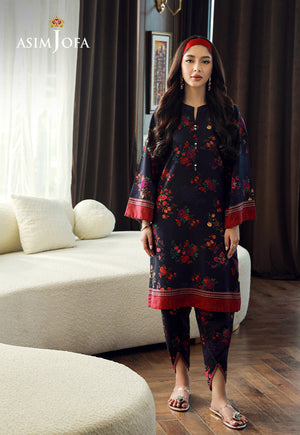 Asim Jofa Silk Symphony Ajss-09 Printed Raw Silk 2Pcs