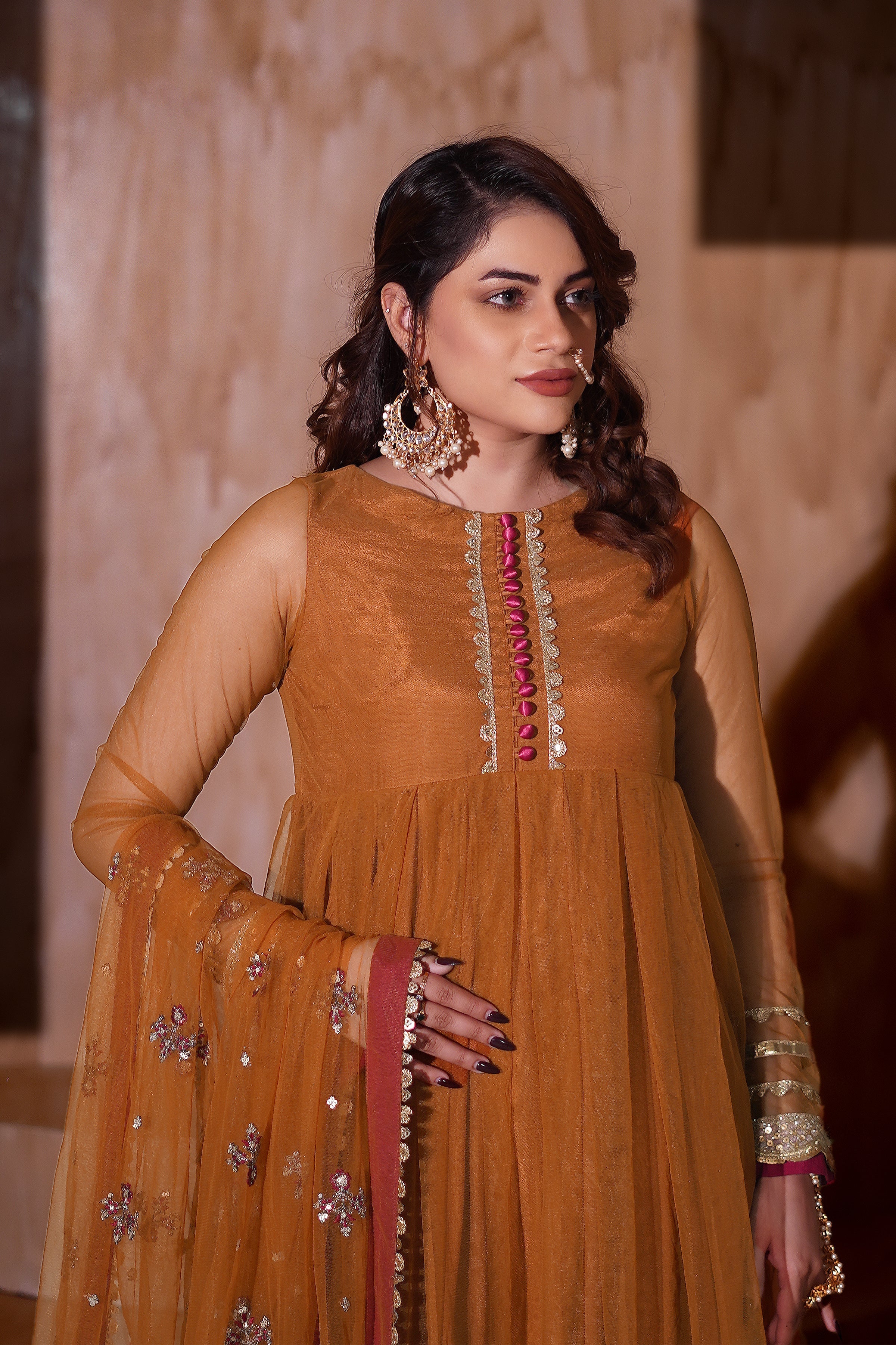 Aayra Stitched Formals Collection'2025-Ay1803-Marigold 3p
