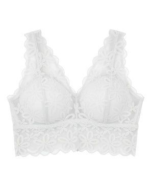 Padded Bralette - Lace Flux - White