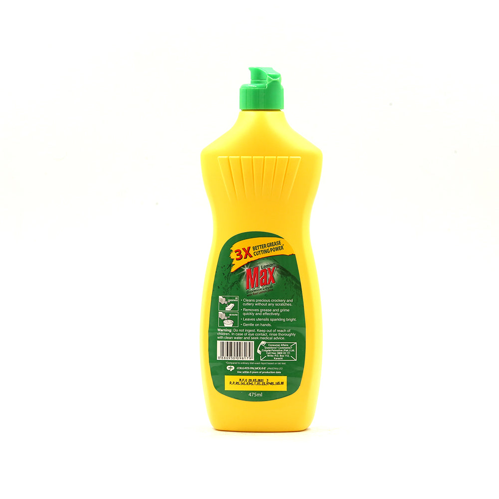 Lemon Max Dishwash Liquid Lemon 475ml - Snapcart.pk