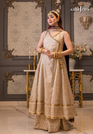 Asim Jofa RTW Luxury Pret '23 Ajhj-24 Embroidered Khaddi Net 3 Pcs