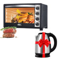 AG-3079 Deluxe Oven Toaster with Convection Fan + Premium Electric Kettle - Snapcart.pk
