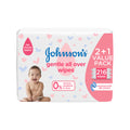 Johnsons 2+1 Gentle All Over Wipes 216s - Snapcart.pk