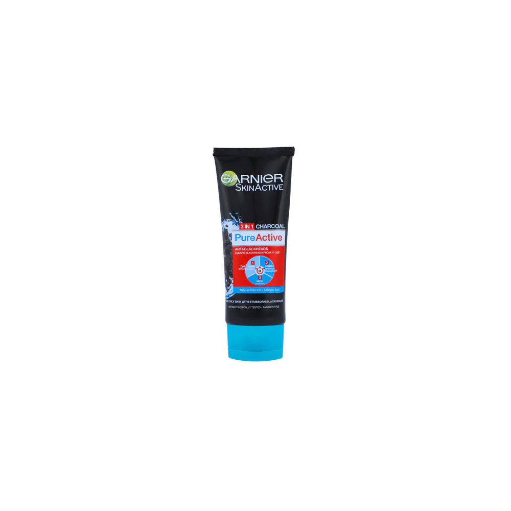 Garnier Skin Active 3in1 Charcoal Wash 150ml - Snapcart.pk