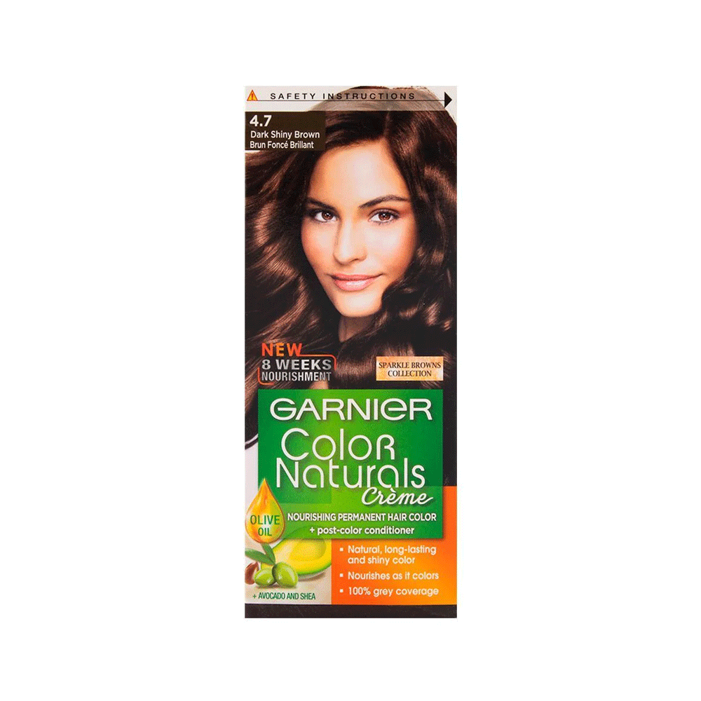 Garnier Color Naturals Hair Color 4.7 Dark Shiny Brown - Snapcart.pk
