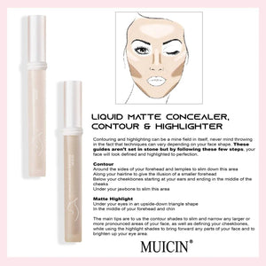 MUICIN - Liquid Matte Concealer, Contour, & Highlighter - 3g - My Store