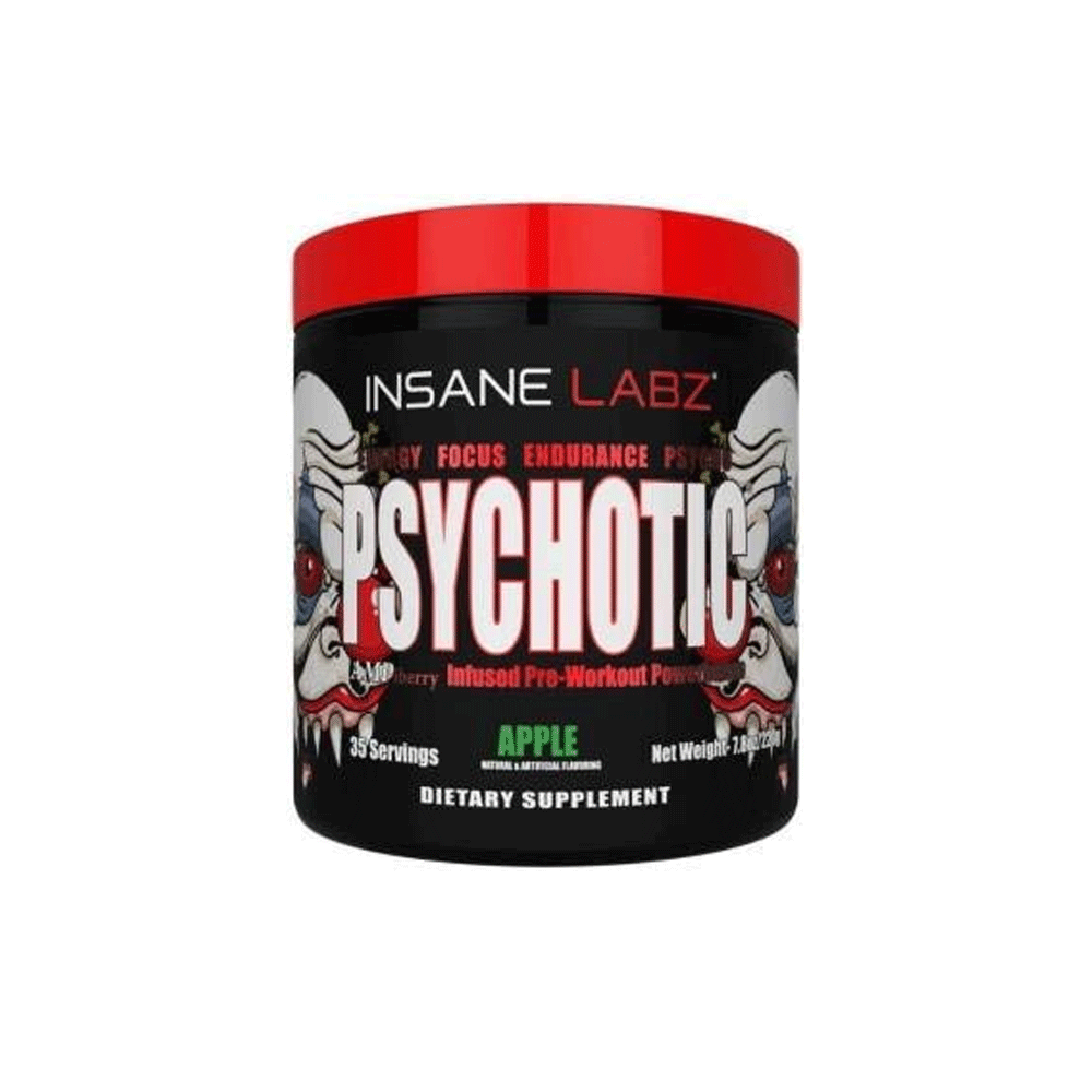 Insane Labz Psychotic Pre-workout Apple 220g 35 Servings - Snapcart.pk