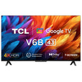 TCL TCL 108 cm (43 inches) Metallic Bezel-Less Series 4K Ultra HD Smart LED Google TV 43V6B - My Store
