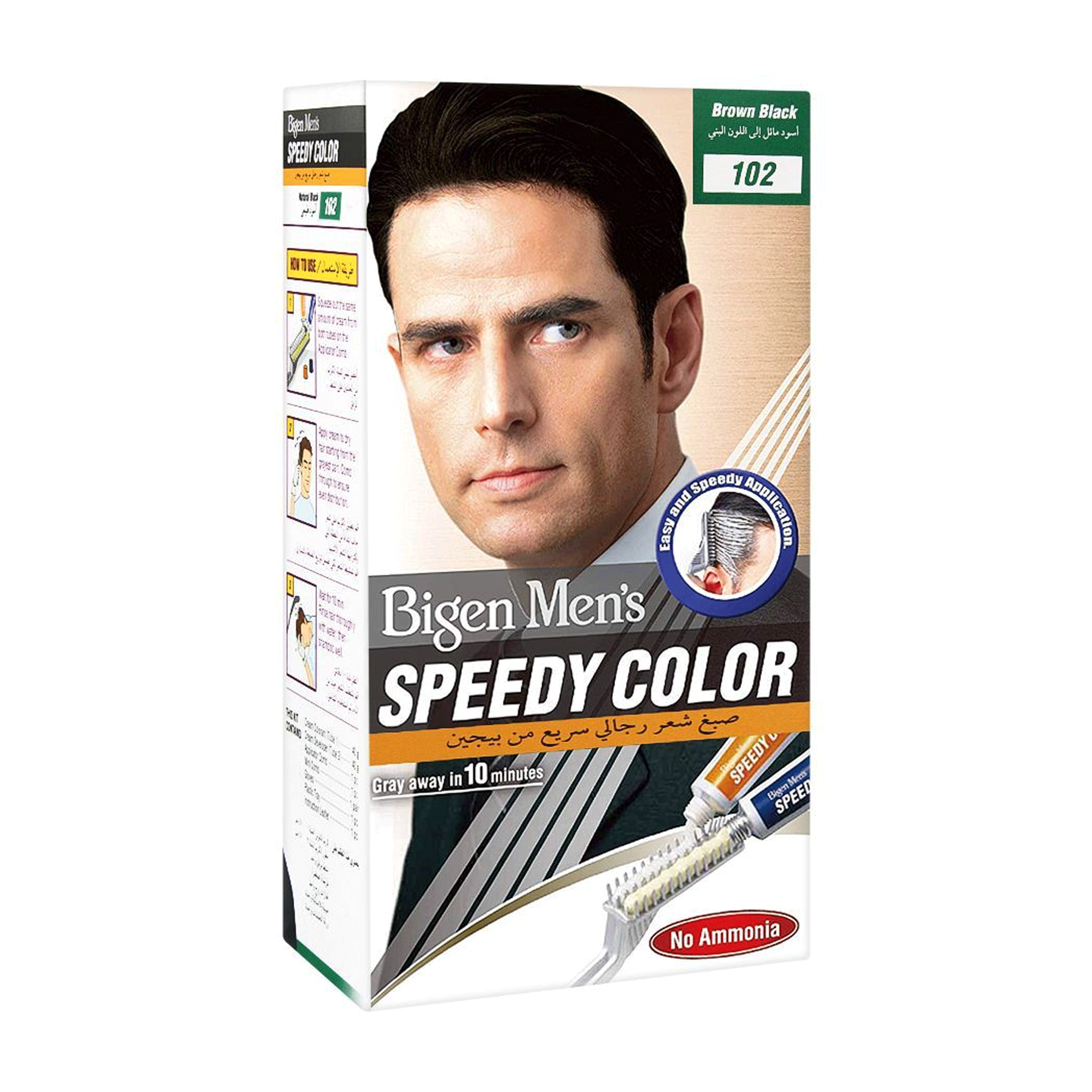 Bigen Men's Speedy Hair Color Brown Black 102 - Snapcart.pk