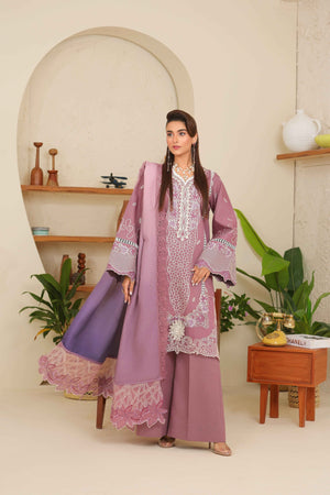 Sahiba By Huma Gul Unstitched 3 Piece Premium Winter Collection'2025-Viola HG-306