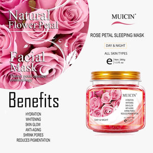 MUICIN - Natural Rose Petal Day & Night Sleeping Mask - 280g - My Store
