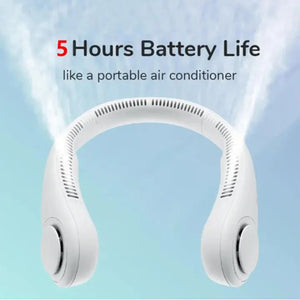 Neck Fan Portable Bladeless Fan Rechargeable 360° USB Cooling Fan