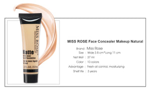 Miss Rose - 6 Pcs Complete Makeup Deal (Seal Eyeliner , Mist & Fix , Matte Foundation , Concealer , Purely Foundation , Lipstick ) Beige-4 - My Store