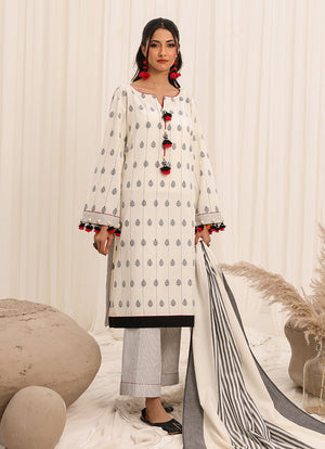 Zlooms 3 Pc Yarn Dyed Unstitched Suit - ZL25-C10-03