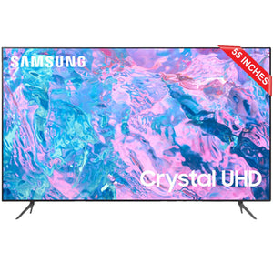 SAMSUNG TV Crystal 55 Inchs Smart OS With Built in Receiver Ultra HD – 4K Model 55CU7000 - My Store