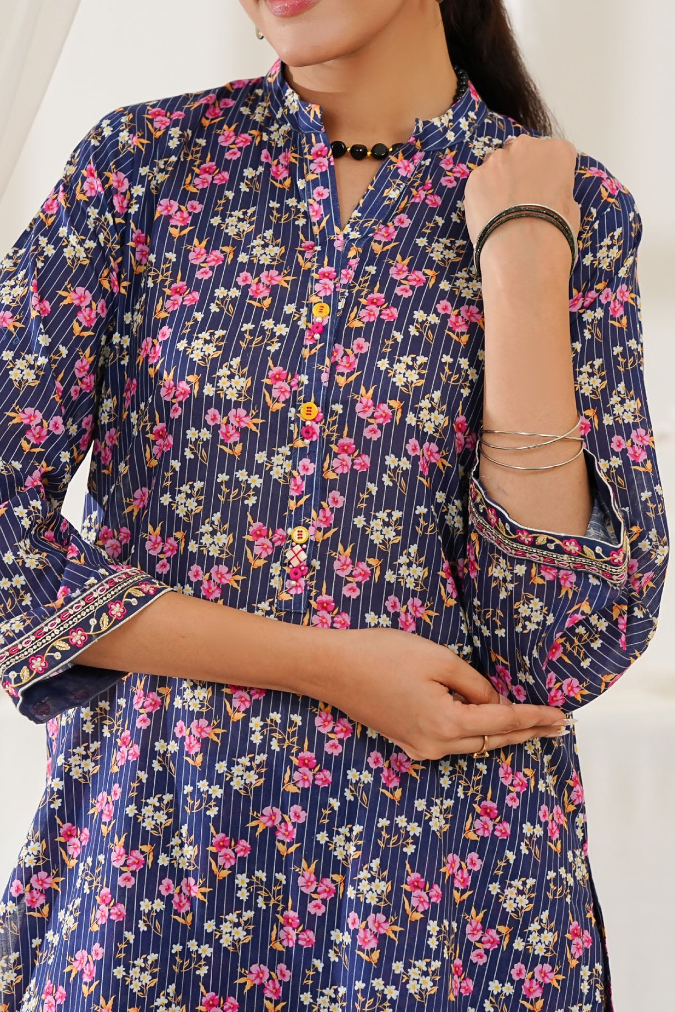 Aizal Stitched Embroidered Co Ords Collection'2025-ACO-562-Blue