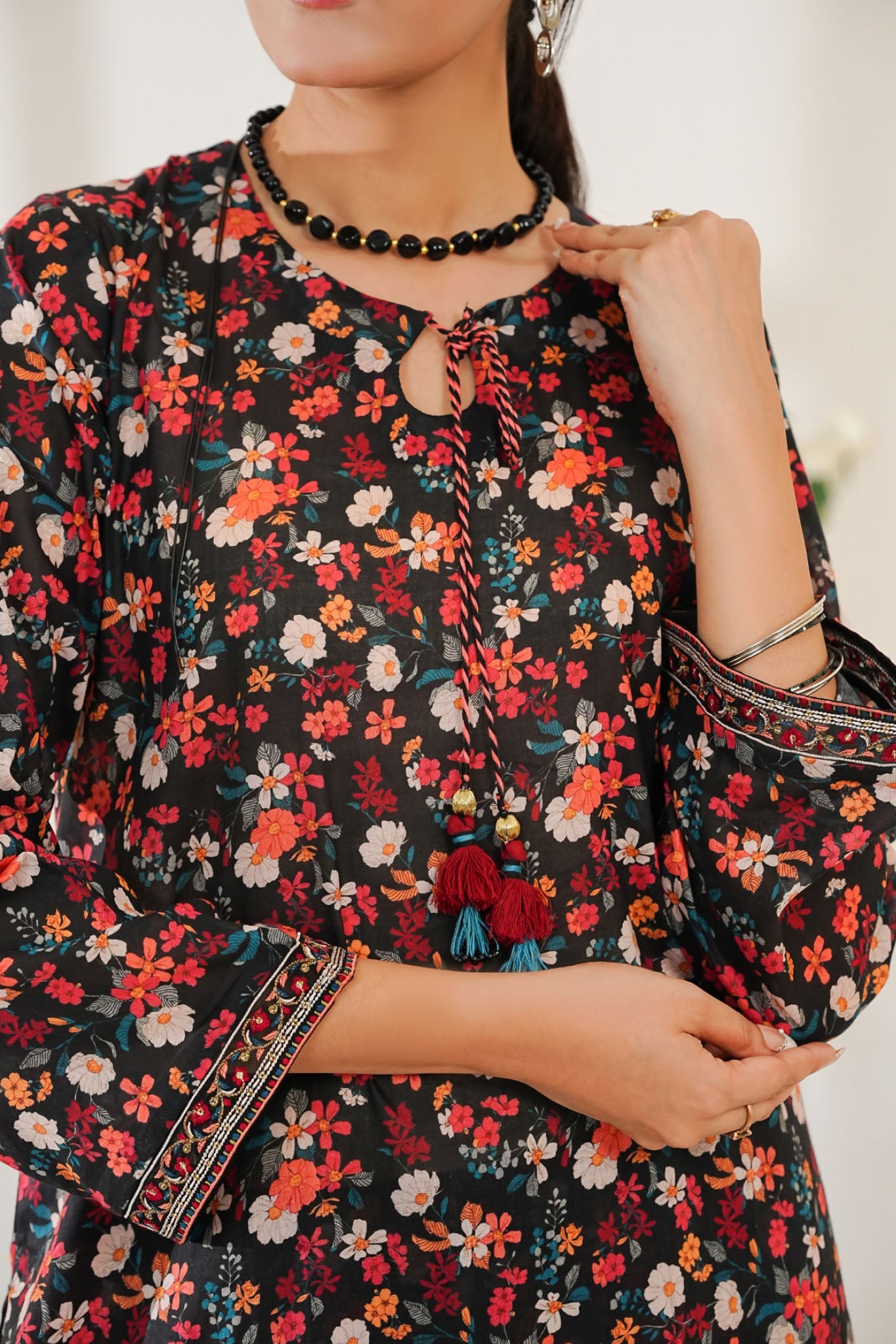 Aizal Stitched Embroidered Co Ords Collection'2025-ACO-566-Black