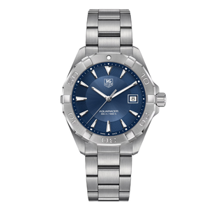 Tag Heuer Aquaracer Silver Stainless Steel Blue Dial Quartz Watch for Gents - WAY1112BA0928