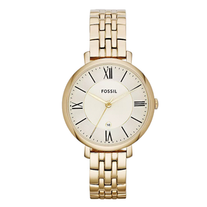 Fossil Jacqueline Gold Stainless Steel Gold Dial Quartz Watch for Ladies - ES3434