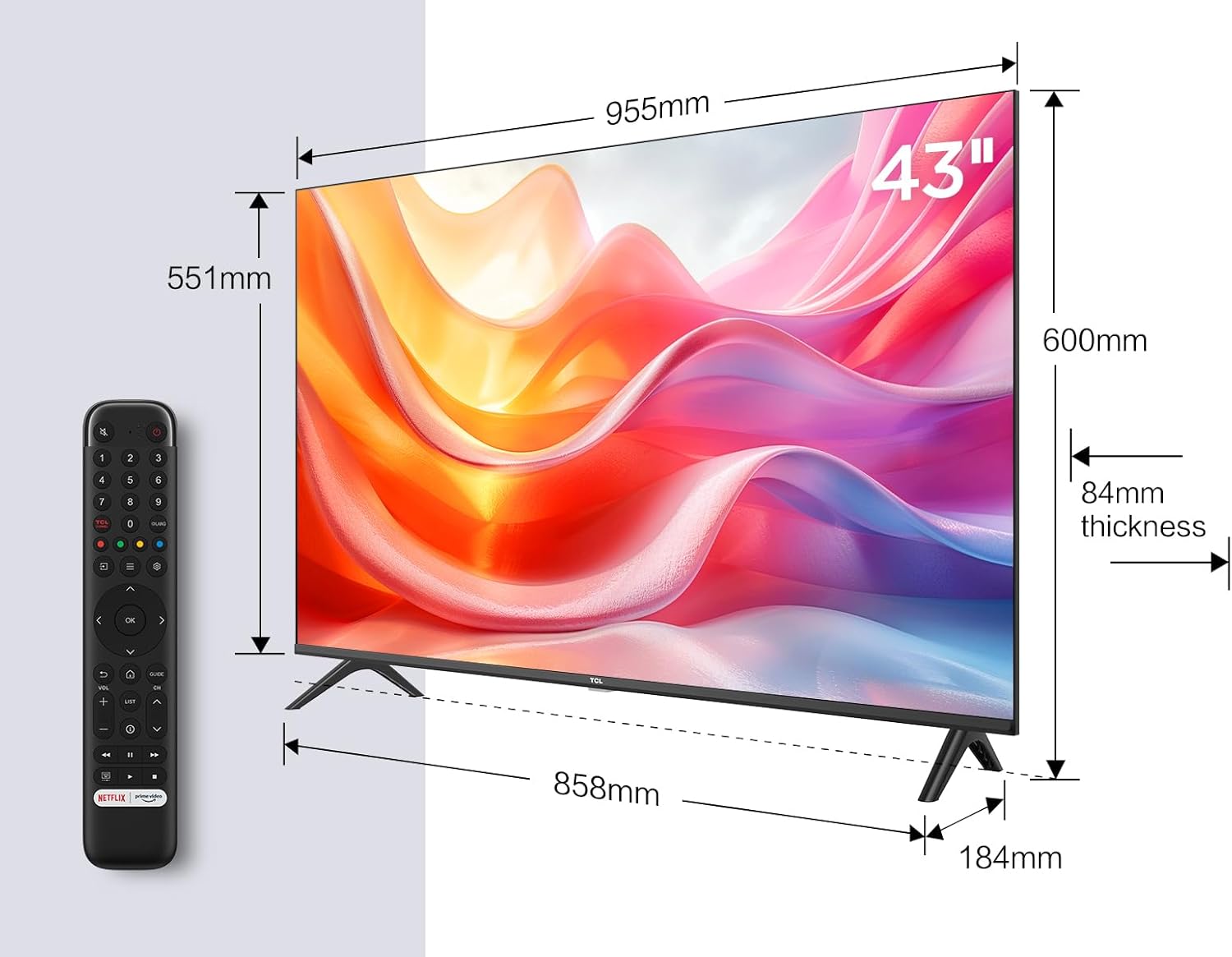 TCL 43L5A 43" Smart TV, HDR, FHD, Direct LED with Android TV, Bezeless dDesign - My Store