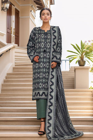 Sada Bahar Stitched 3 Piece Printed Khaddar Vol-01 Collection'2025-KD-PR-6239-Green