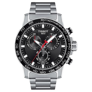Tissot T-Sport Silver Stainless Steel Black Dial Chronograph Quartz Watch for Men's - T125.617.11.051.00