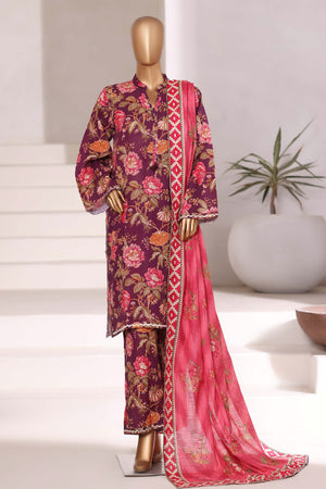 Sada Bahar Stitched 3 Piece Emb Khaddar Fall Collection'2025-EMB-6849-Purple