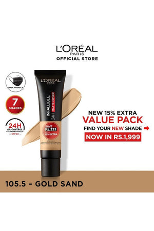 Loreal Infallible Matte Cover Foundation - 105.5 Golden Sand