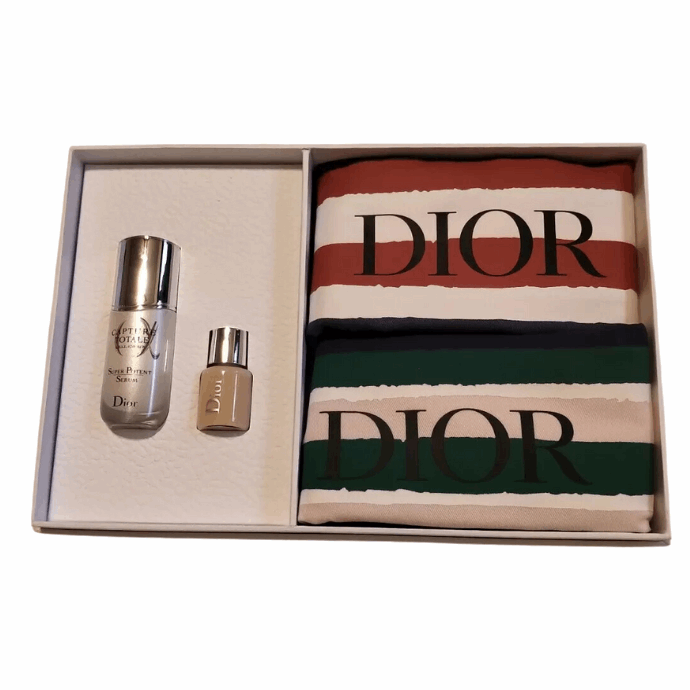 Dior Authentic Gift Set Capture Totale Serum 10Ml+ Backstage Primer 5Ml + 2Travel Bags