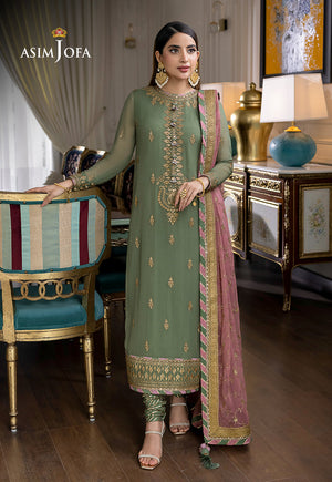 Asim Jofa JhilmilAjjm-19 Embroidered Chiffon , Organza 3 Pcs