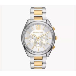 Michael Kors Langford Two-tone Stainless Steel Silver Dial Chronograph Quartz Watch for Gents - MK-8994