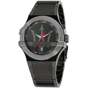 Maserati Potenza Black Stainless Steel Black Dial Quartz Watch for Gents - R8853108003
