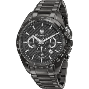 Maserati Traguardo Black Stainless Steel Black Dial Quartz Watch for Gents - R8873612045