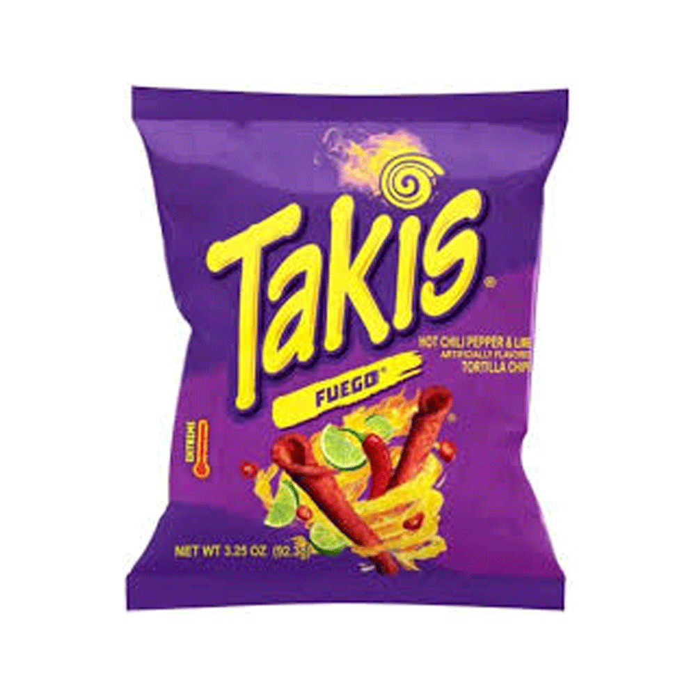 Takis Fuego Hot Chilli Pepper & Lime Tortilla Chips 92.3g - Snapcart.pk