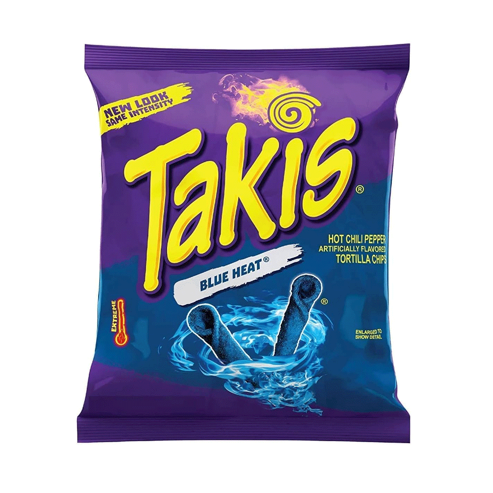 Takis Blue Heat Hot Chili Pepper Tortilla Chips 92.3g - Snapcart.pk