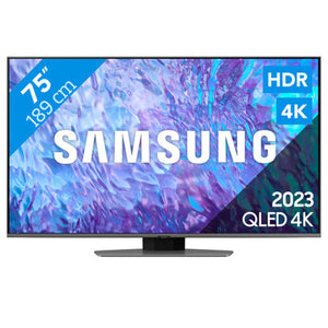 SAMSUNG QLED 4K 75 INCH SMART WITH BUILT-IN RECEIVER TV 75Q80C - My Store