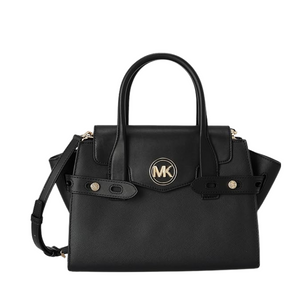 Michael Kors Carmen Small Saffiano Leather Flap Satchel – Black