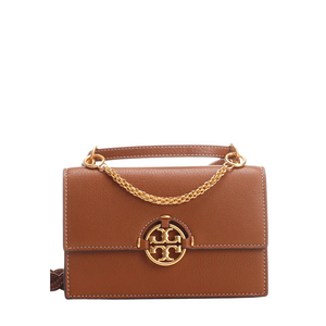 Tory Burch Miller Mini Wallet Crossbody – Light Amber Pebbled Leather