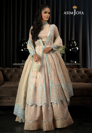 Asim Jofa Ishq-e-Naubahar Ajn-23 Embroidered Organza 3 Pcs