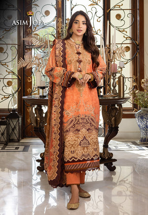 Asim Jofa Aira & Asra Pret Ajiwp-09 Printed Khaddar Stitched 3 Pcs