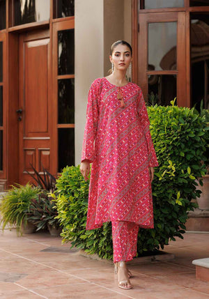 Zarasi.Pk Stitched 2 Piece Printed Lawn Collection'2025-Fuchsia