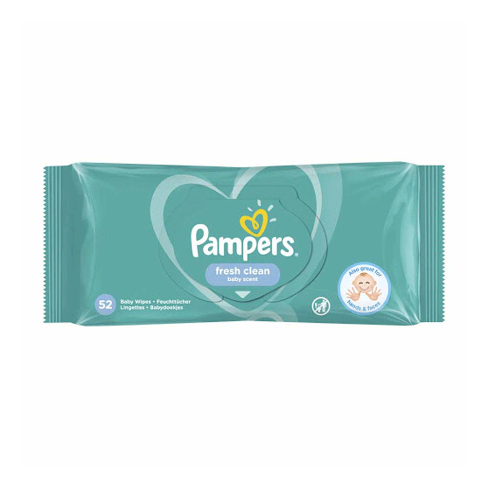 Pampers Fresh Clean Baby Wipes 52s - Snapcart.pk