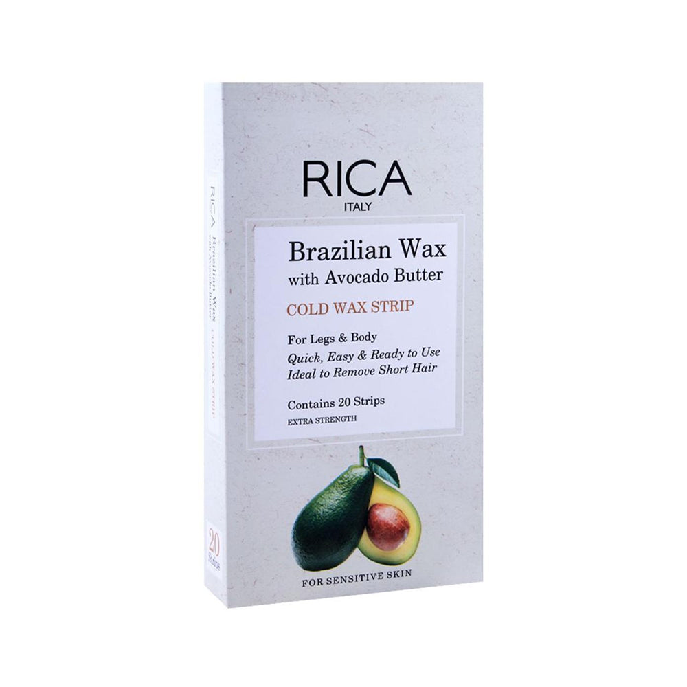 Rica Brazilian Wax With Avocade Butter Cold Wax Strip 20s - Snapcart.pk