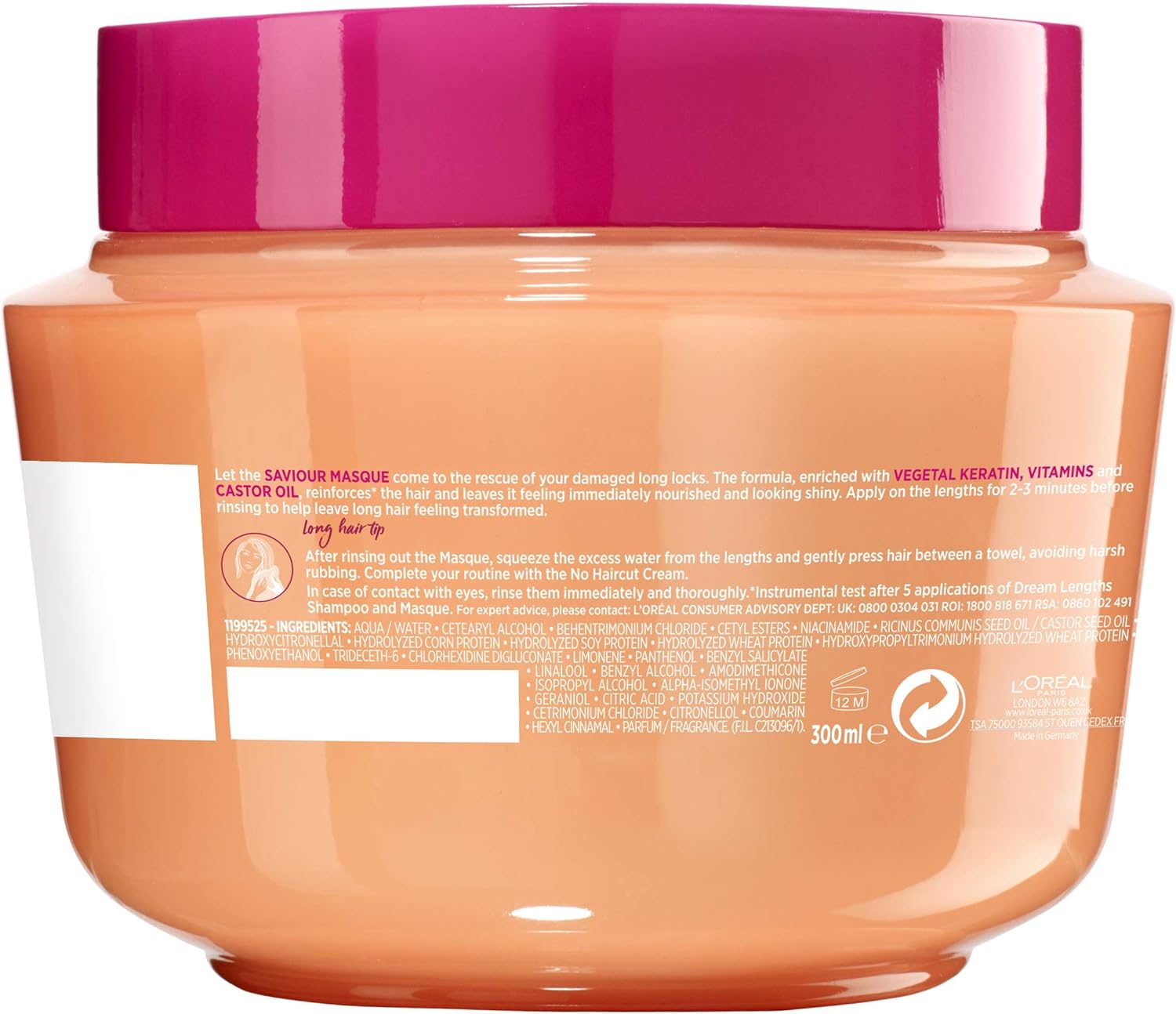 Loreal Professional Elvive Dream Lengths Long Hair Mask for Long Damaged Hair 300ml