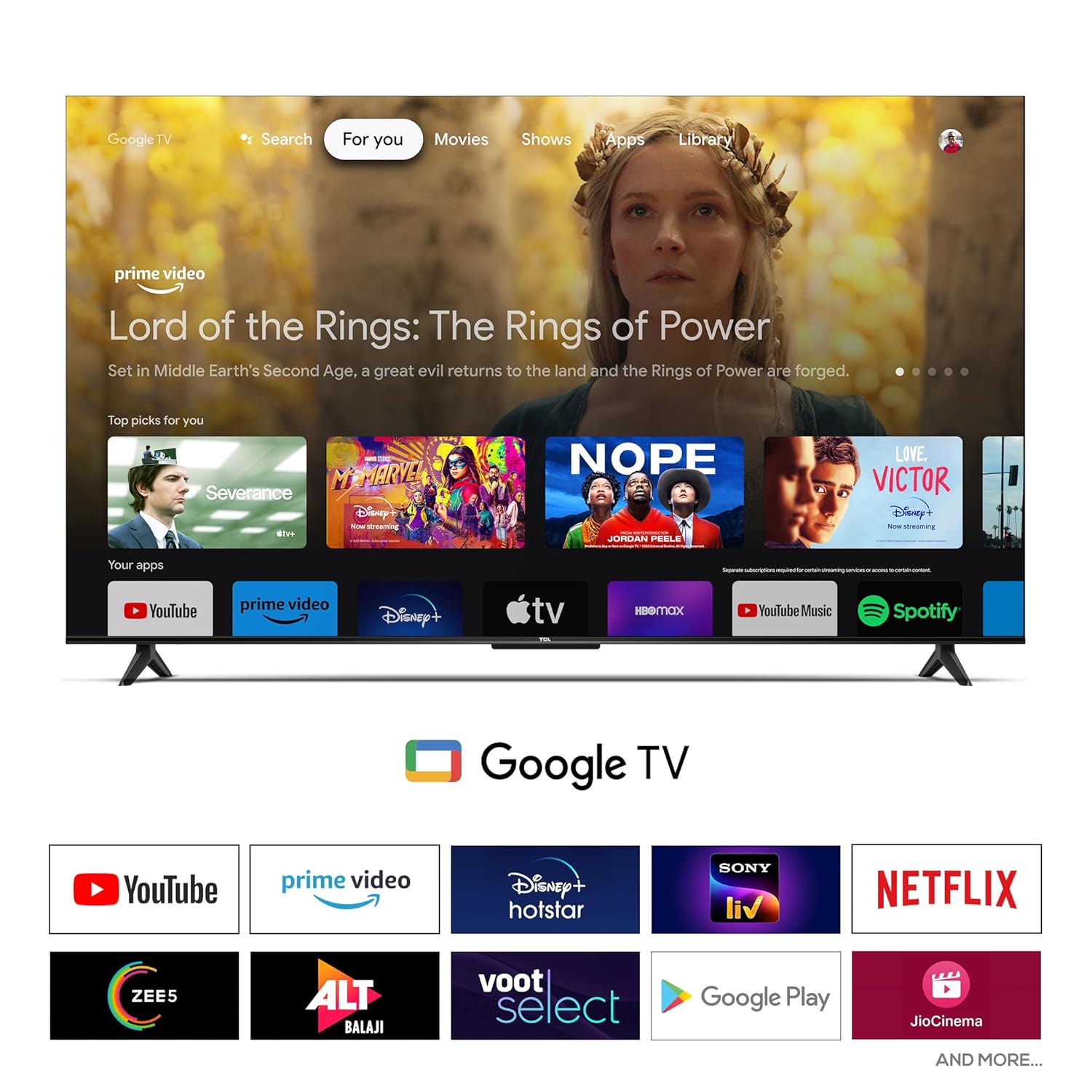TCL 55 inches Metallic Bezel-Less Series 4K Ultra HD Smart LED Google TV 55V6B - My Store