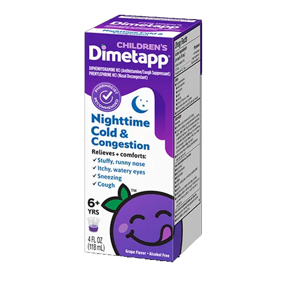 Dimetapp Childrens Night Time Cold & Syrup 118ml - Snapcart.pk