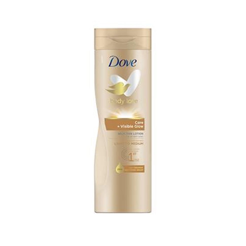 Dove Care+Visible Glow Light to Medium Body Love Lotion 400ml - Snapcart.pk